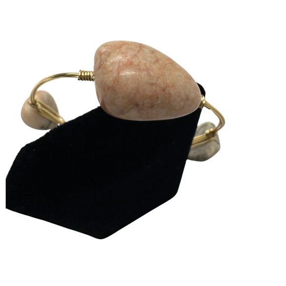 Gold Wire Stone Bracelet - Picture 4 of 8